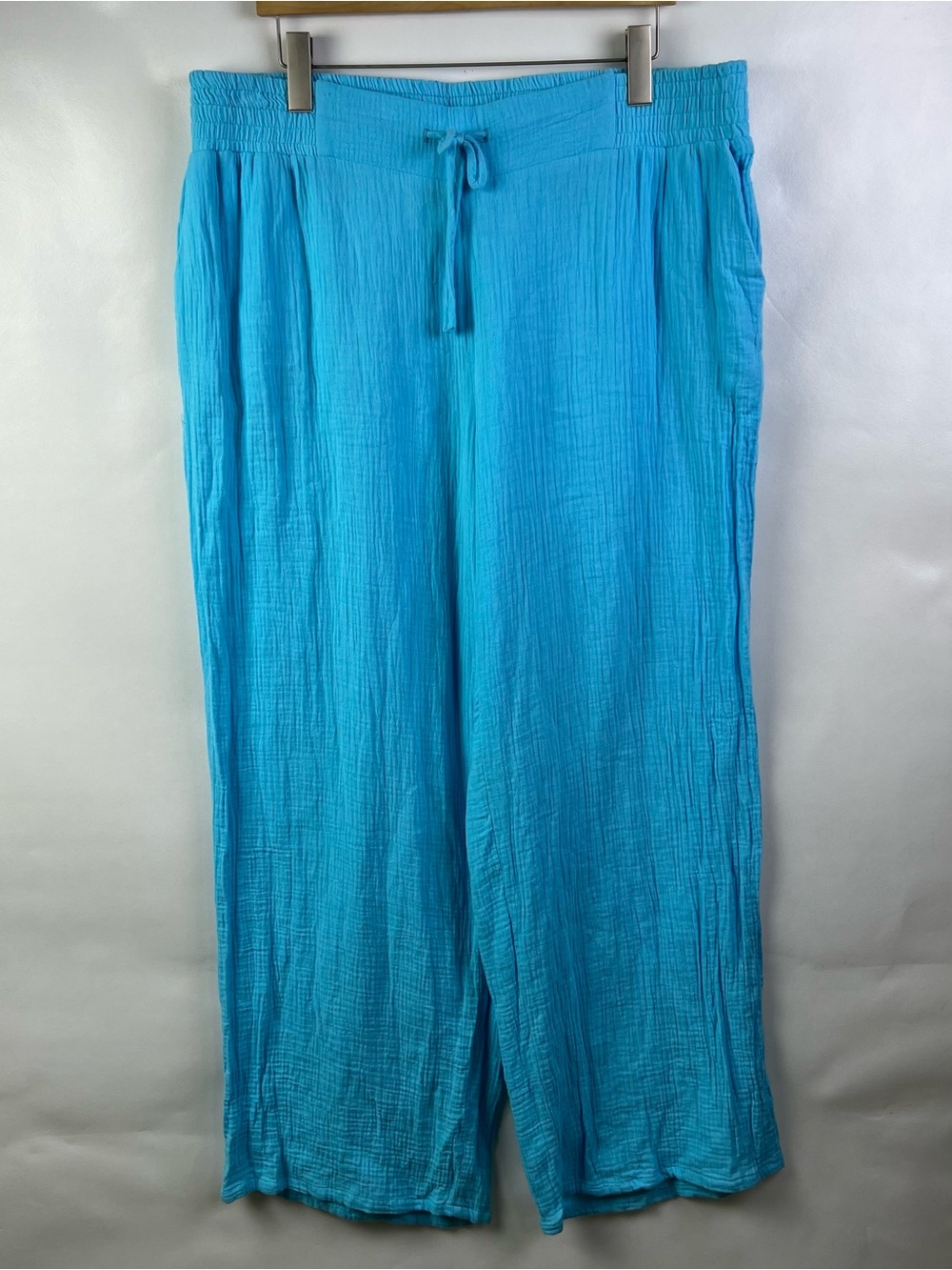 JM Collection Women 100% Cotton Pull On Wide Leg Pants Size 1X